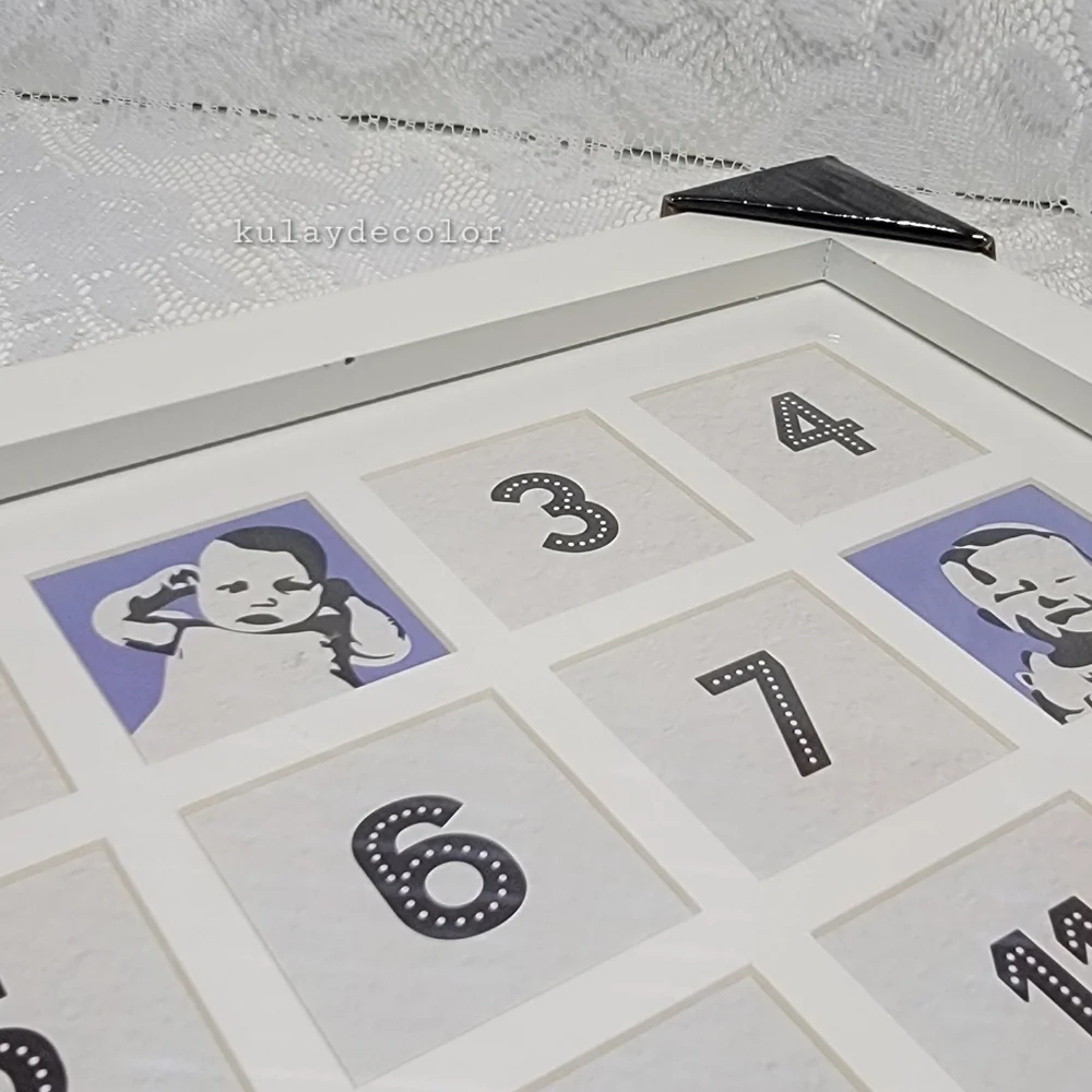 Baby’s First Year Collage Frame 12 Month Photo Display 17.25” x 10” – Brand New